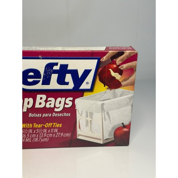 VTG Old Stock New Hefty Scrap Bags 50 White Bags With Tear-Off Ties - Picture 3 of 4